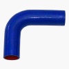 Патрубок радиатора угловой (L-240мм, d-60мм) нижний ЯМЗ-536 синий силикон MEGAPOWER