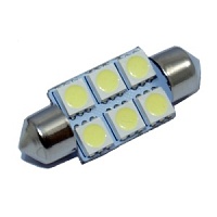 Лампочка светодиодная  12-24V P21W (COB) 4 диода в колбе белый